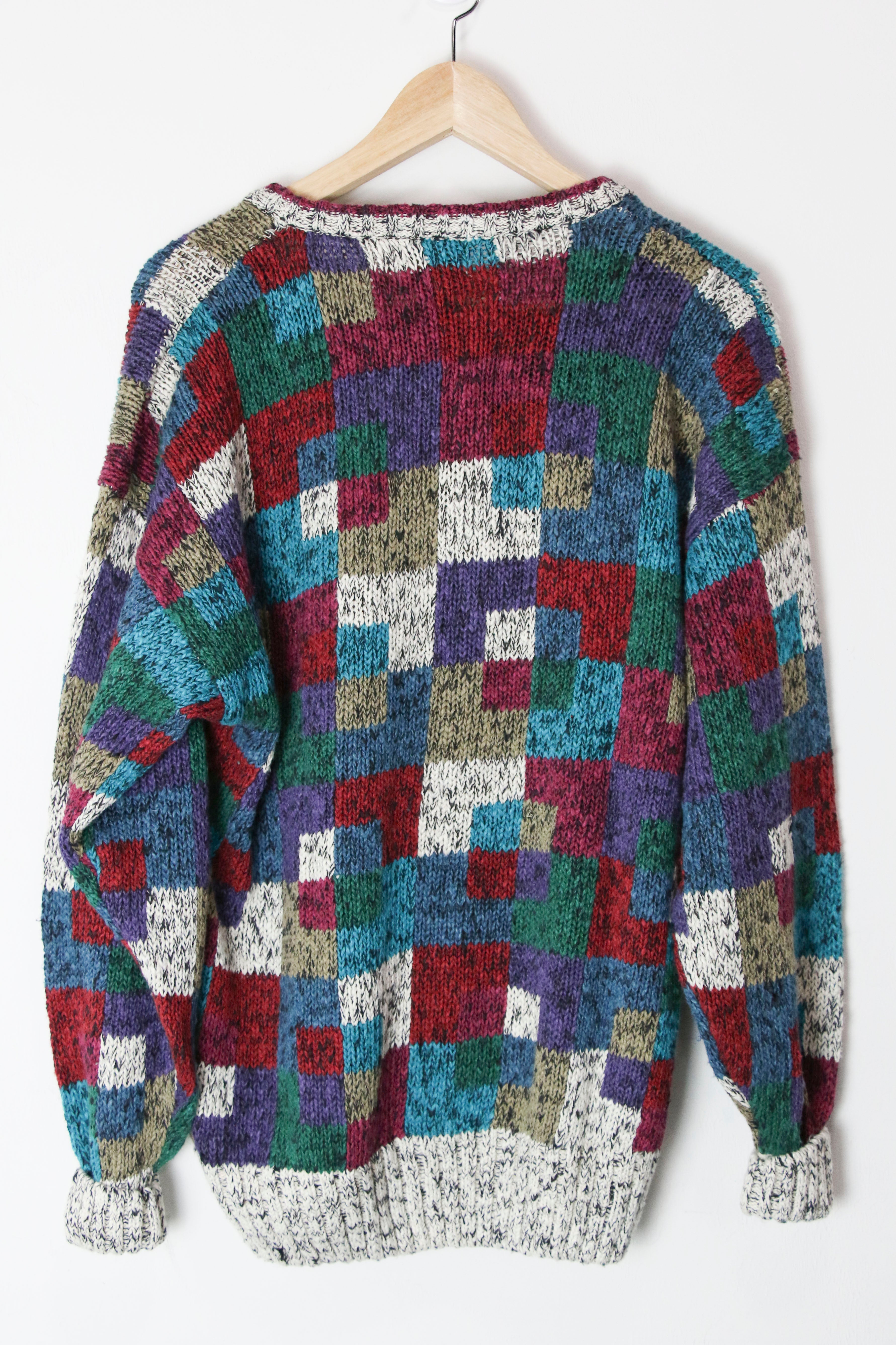 [XL] 1990s Colorblock Sweater